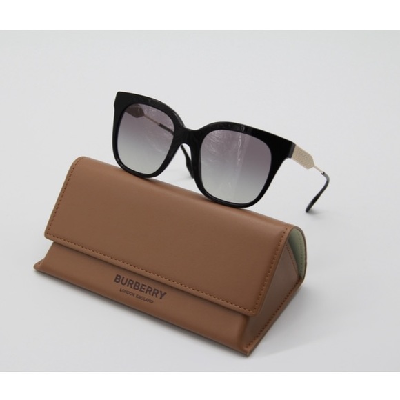 NEW BE4328 3001/11 WOMEN’S SUNGLASSES BURBERRY B 4328 BLACK EYEWEAR BURBERRY - Picture 3 of 13